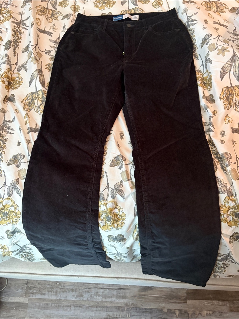 Old Navy Black Corduroy Wide-Leg Pants‎